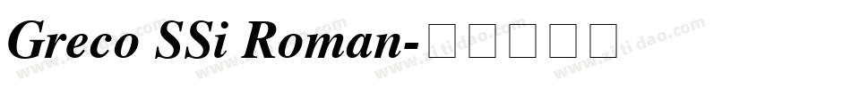 Greco SSi Roman字体转换